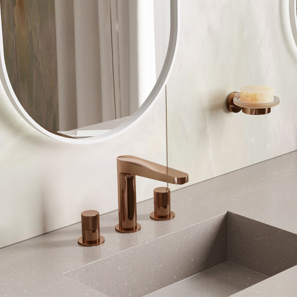 Смеситель для раковины WasserKRAFT Paar 8835 Розовое золото