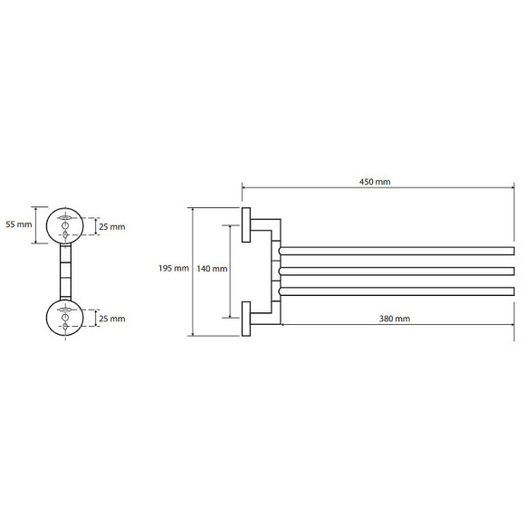Полотенцедержатель Bemeta Omega 104204112 поворотный Хром Полотенцедержатель Bemeta Omega 104204112 поворотный Хром