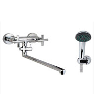 Смеситель для ванны GPD Nino AEB08-3 универсальный Хром