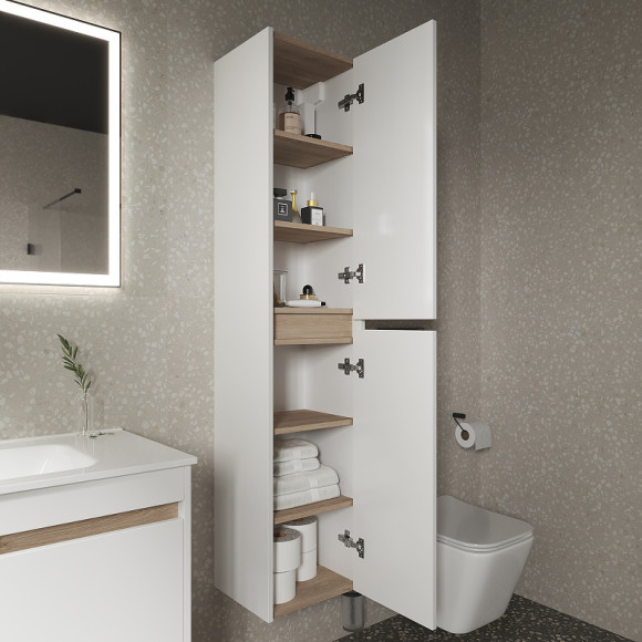 Шкаф пенал Sancos Smart 35 PSM35W подвесной Белый глянец Шкаф пенал Sancos Smart 35 PSM35W подвесной Белый глянец