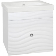 Тумба под раковину Style Line Вероника 60 Люкс Plus ЛС-00000727 подвесная Белый глянец