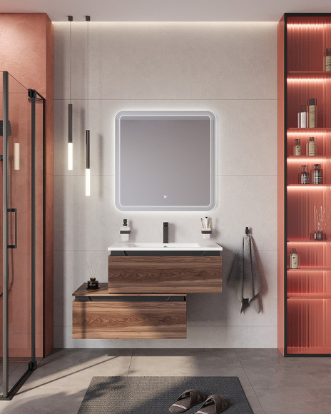 Тумба Cezares Slider 80 SLIDER-800-1C-PI-NA-P Орех дымчатый Тумба Cezares Slider 80 SLIDER-800-1C-PI-NA-P Орех дымчатый