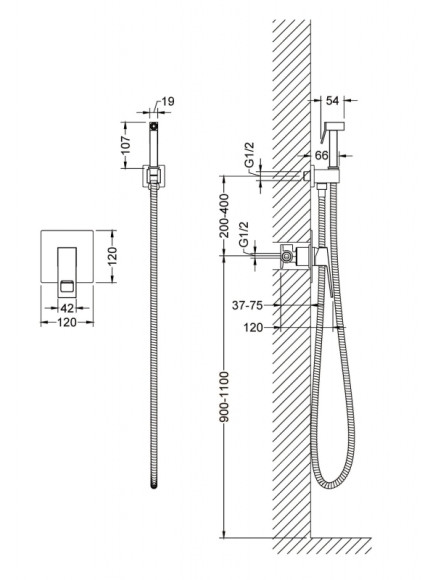 Гигиенический душ со смесителем Timo Briana 7189/00SM Хром
