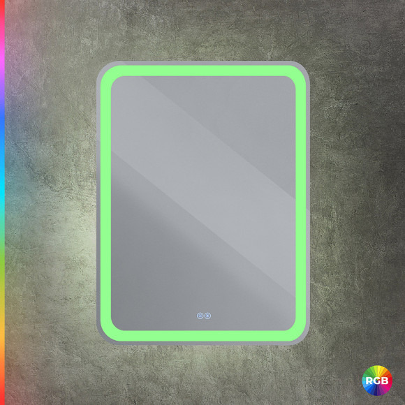 Зеркало Cezares Multicolore 60 CZR-SPC-MC-600-800-RGB-TCH с подсветкой с сенсорным выключателем и функцией памяти