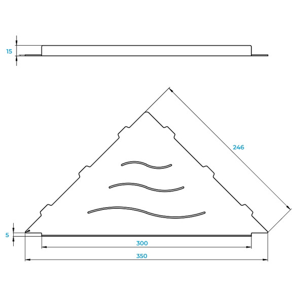 Металлическая полка RGW MT-12W 49279912-01 угловая Белая