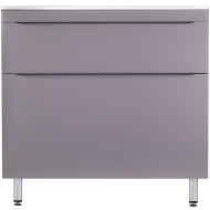 Тумба под раковину Style Line Бергамо мини 90 Люкс Plus СС-00002362 Серая антискрейч