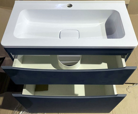 Тумба под раковину Style Line Бергамо мини 90 Люкс Plus СС-00002362 Серая антискрейч Тумба под раковину Style Line Бергамо мини 90 Люкс Plus СС-00002362 Серая антискрейч