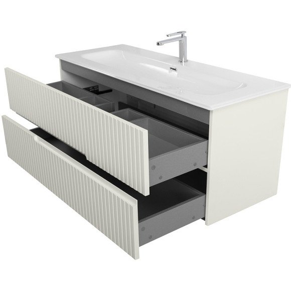 Тумба под раковину Cezares Duet-N 120 DUET-N-1200-2C-SO-AS-P подвесная Альпака брашированная