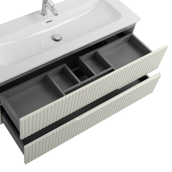 Тумба под раковину Cezares Duet-N 120 DUET-N-1200-2C-SO-AS-P подвесная Альпака брашированная