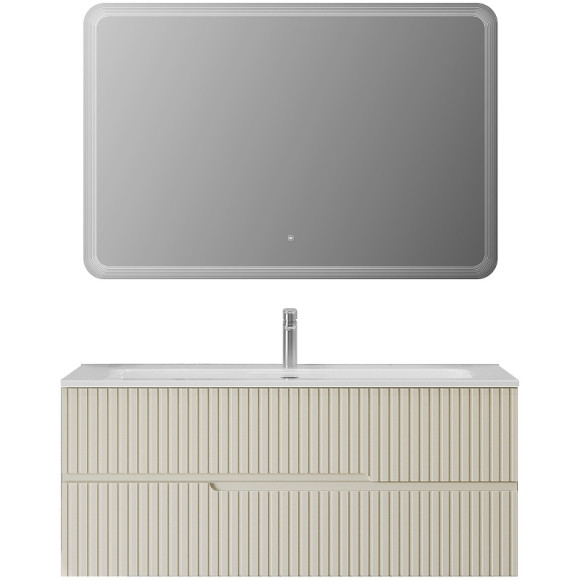 Тумба под раковину Cezares Duet-N 120 DUET-N-1200-2C-SO-AS-P подвесная Альпака брашированная