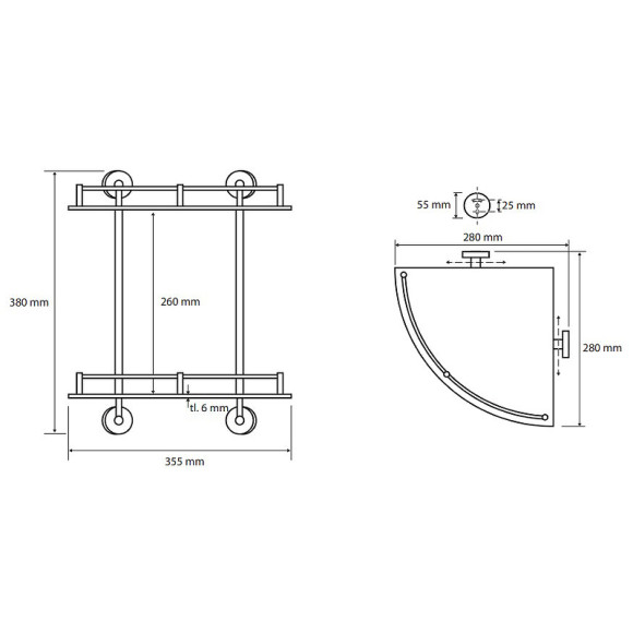 Стеклянная полка Bemeta Omega 104202142 угловая Хром Стеклянная полка Bemeta Omega 104202142 угловая Хром
