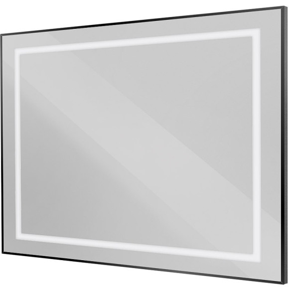 Зеркало BelBagno Kraft 100 SPC-KRAFT-1000-800-SENS-NERO с подсветкой Черное с сенсорным выключателем