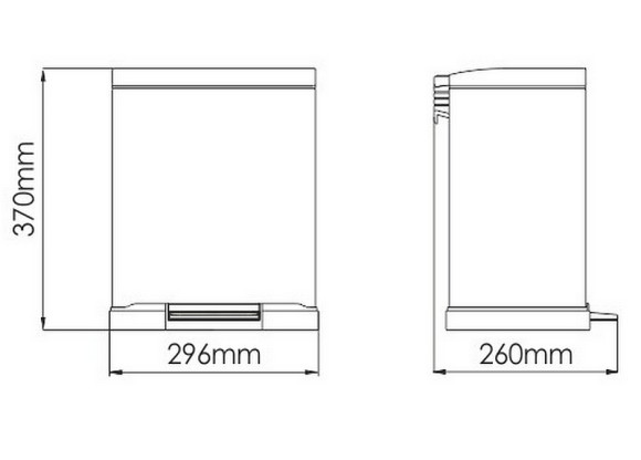 Ведро для мусора WasserKRAFT K-622 Нержавеющая сталь Ведро для мусора WasserKRAFT K-622 Нержавеющая сталь