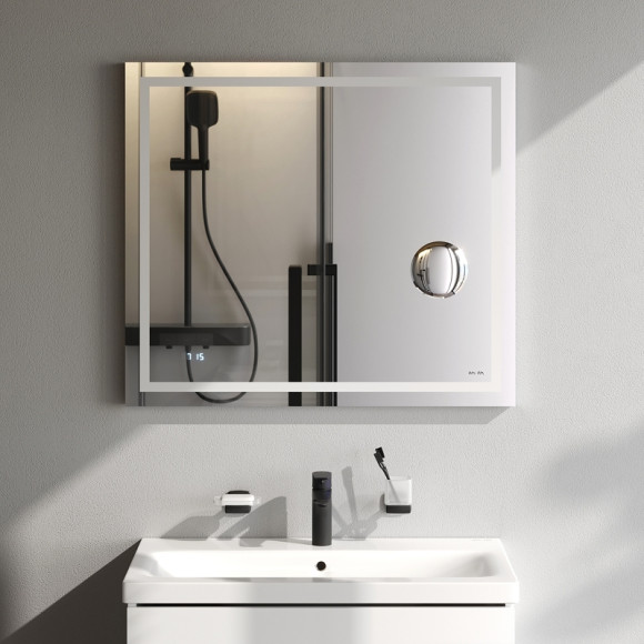 Зеркало AM.PM Gem 80 M91AMOX0803WG с подсветкой с механическим выключателем Зеркало AM.PM Gem 80 M91AMOX0803WG с подсветкой с механическим выключателем