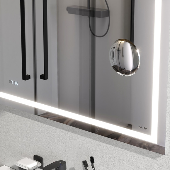 Зеркало AM.PM Gem 80 M91AMOX0803WG с подсветкой с механическим выключателем Зеркало AM.PM Gem 80 M91AMOX0803WG с подсветкой с механическим выключателем