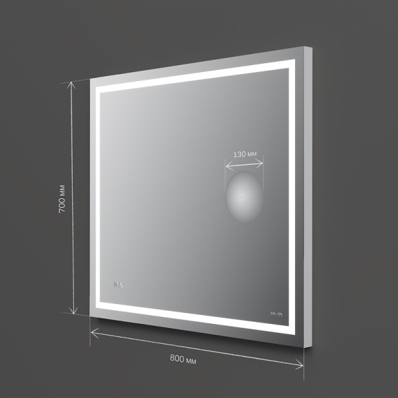 Зеркало AM.PM Gem 80 M91AMOX0803WG с подсветкой с механическим выключателем Зеркало AM.PM Gem 80 M91AMOX0803WG с подсветкой с механическим выключателем