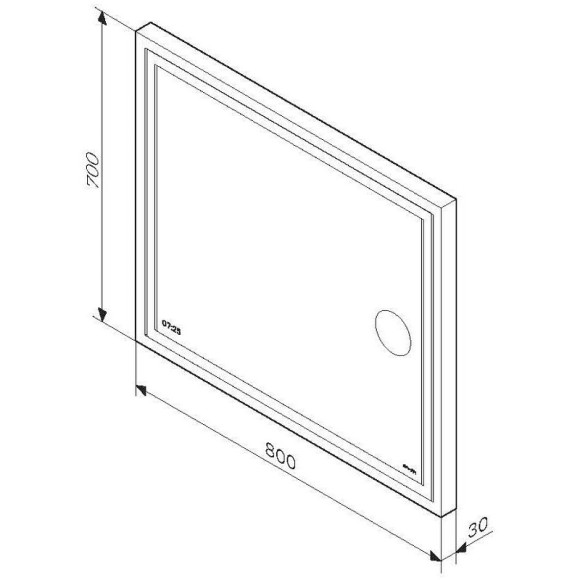 Зеркало AM.PM Gem 80 M91AMOX0803WG с подсветкой с механическим выключателем Зеркало AM.PM Gem 80 M91AMOX0803WG с подсветкой с механическим выключателем