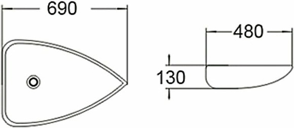 Раковина SantiLine 69 SL-1033 Белая