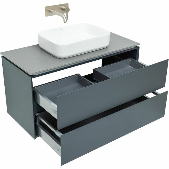 Тумба под раковину Allen Brau Infinity 100 1.21003.AM подвесная Антрацит матовый Тумба под раковину Allen Brau Infinity 100 1.21003.AM подвесная Антрацит матовый
