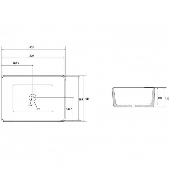 Раковина-чаша Abber Rechteck 40 AC2213 Белая Раковина-чаша Abber Rechteck 40 AC2213 Белая