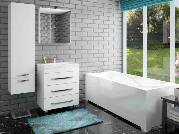 Шкаф пенал Эстет Monaco 40 L ФР-00002155 подвесной Белый