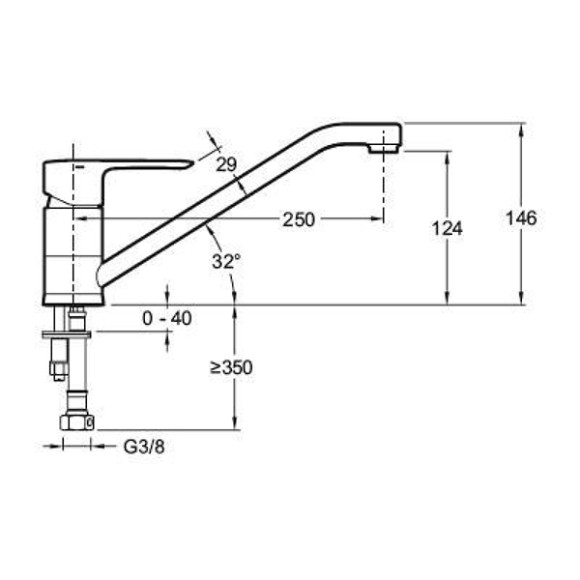 Смеситель для кухни Jacob Delafon July E16084-4-CP Хром