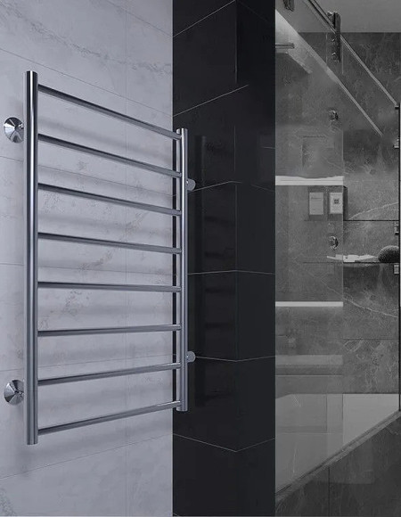 Водяной полотенцесушитель Terminus Аврора П8 400х800 бп600 4670078529916 Хром, боковое подключение, G 1" НР