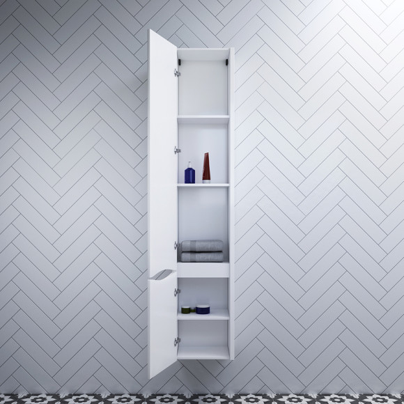 Шкаф пенал AM.PM Like 35 L M80CHL0356WG подвесной Белый Шкаф пенал AM.PM Like 35 L M80CHL0356WG подвесной Белый