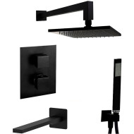 Душевая система Paffoni Elle KITLEQ519NO120 с термостатом Черная матовая Душевая система Paffoni Elle KITLEQ519NO120 с термостатом Черная матовая