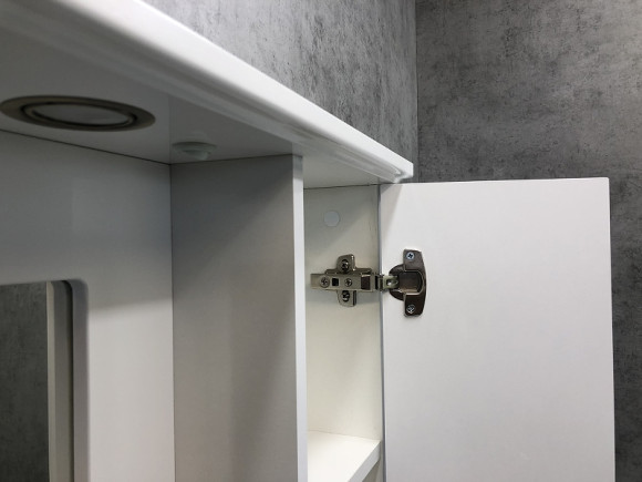 Зеркальный шкаф Comforty Палермо 80 00004139246 Белый глянец Зеркальный шкаф Comforty Палермо 80 00004139246 Белый глянец