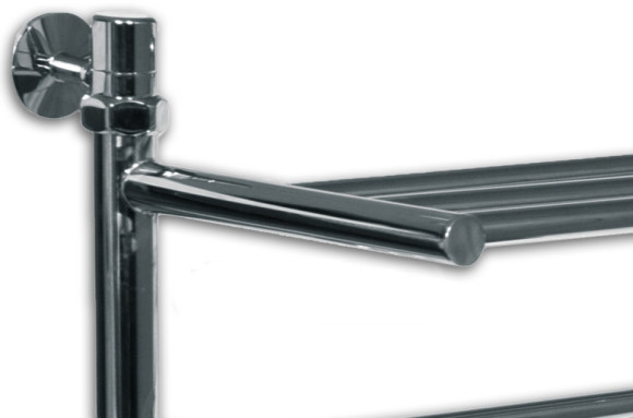 Водяной полотенцесушитель Ника Classic ЛП/ВП 100x60 с полкой Хром