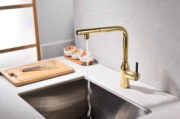 Смеситель для кухни Paulmark Viper Vi213105-G Золото