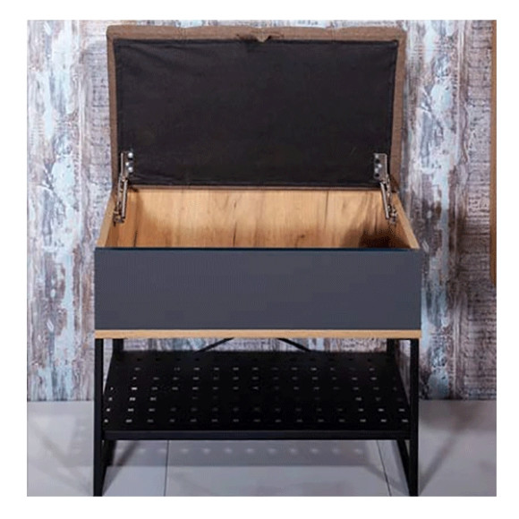 Банкетка Бриклаер Форест 60 4627125414732 Дуб золотой Антрацит Банкетка Бриклаер Форест 60 4627125414732 Дуб золотой Антрацит