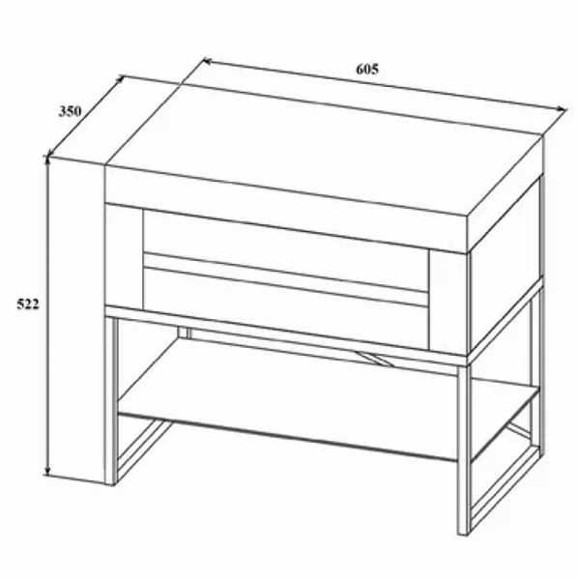 Банкетка Бриклаер Форест 60 4627125414732 Дуб золотой Антрацит Банкетка Бриклаер Форест 60 4627125414732 Дуб золотой Антрацит