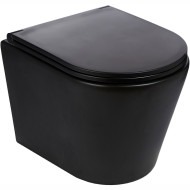 Унитаз WeltWasser Salzbach 043 MT-BL 10000010282 подвесной Черный матовый с сиденьем Микролифт Унитаз WeltWasser Salzbach 043 MT-BL 10000010282 подвесной Черный матовый с сиденьем Микролифт