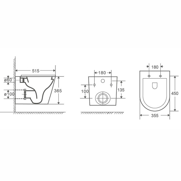 Унитаз WeltWasser Salzbach 043 MT-BL 10000010282 подвесной Черный матовый с сиденьем Микролифт Унитаз WeltWasser Salzbach 043 MT-BL 10000010282 подвесной Черный матовый с сиденьем Микролифт