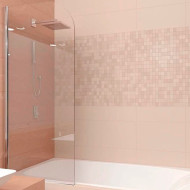 Шторка на ванну Veconi Palau 70 PL80-70-01-19C1 профиль Хром стекло прозрачное