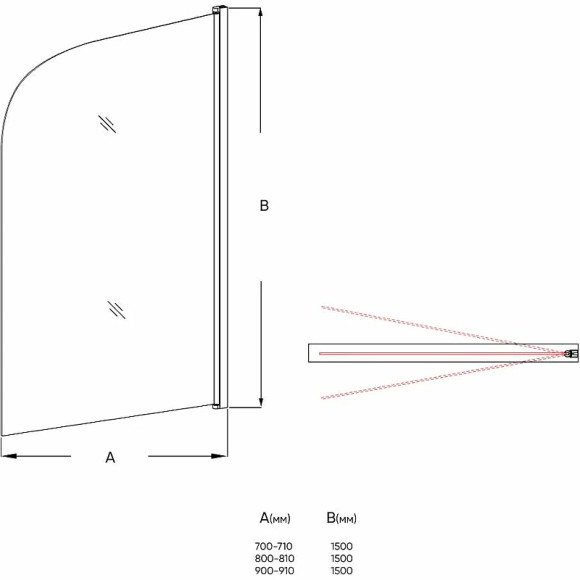 Шторка на ванну Veconi Palau 70 PL80-70-01-19C1 профиль Хром стекло прозрачное Шторка на ванну Veconi Palau 70 PL80-70-01-19C1 профиль Хром стекло прозрачное