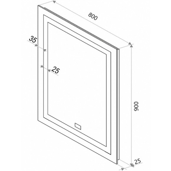 Зеркало Континент Verte 800х900 ЗЛП630 с подсветкой с часами и датчиком движения Зеркало Континент Verte 800х900 ЗЛП630 с подсветкой с часами и датчиком движения