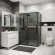 Душевой уголок Grossman Cosmo 120х80 120.K33.02.1280.21.10 профиль Черный матовый стекло тонированное