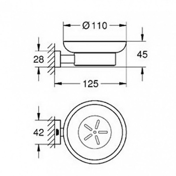Мыльница Grohe Essentials Cube 40754001 Хром