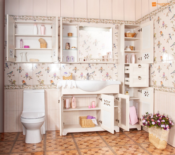 Тумба под раковину Бриклаер Кантри 105 4627125413667 Бежевый дуб прованс