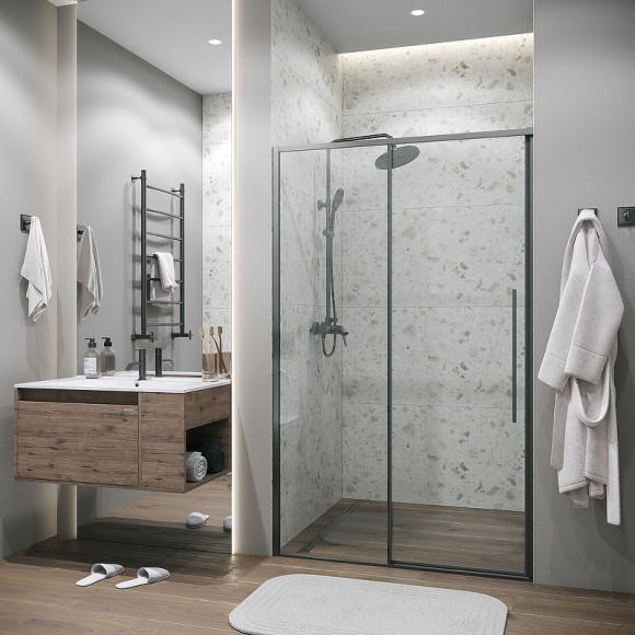 Душевая дверь Grossman Galaxy 100 100.K33.01.100.42.00 профиль Графит сатин стекло прозрачное Душевая дверь Grossman Galaxy 100 100.K33.01.100.42.00 профиль Графит сатин стекло прозрачное