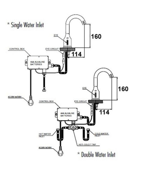 Смеситель для раковины GPD Photocell FLB11-S Черный