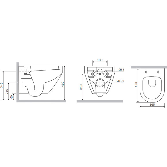 Комплект унитаза с инсталляцией AM.PM Spirit V2.0 FlashClean IS47038.701700MB с сиденьем Микролифт и Черной матовой клавишей смыва Комплект унитаза с инсталляцией AM.PM Spirit V2.0 FlashClean IS47038.701700MB с сиденьем Микролифт и Черной матовой клавишей смыва