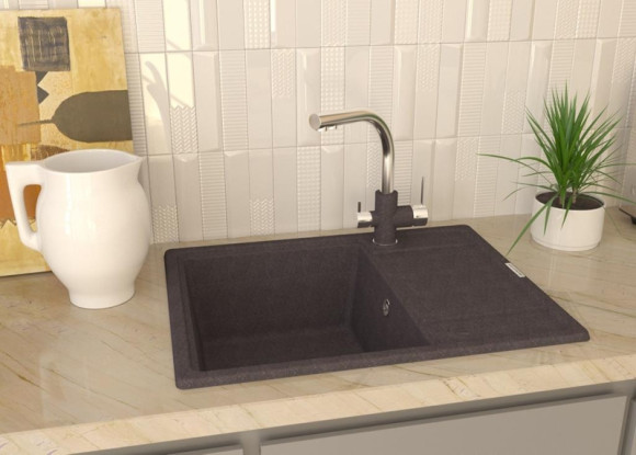 Кухонная мойка Paulmark Flugen 50-650 PM216550-GR Серая Кухонная мойка Paulmark Flugen 50-650 PM216550-GR Серая