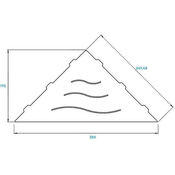 Металлическая полка RGW MT-02W 49279902-01 угловая Белая Металлическая полка RGW MT-02W 49279902-01 угловая Белая