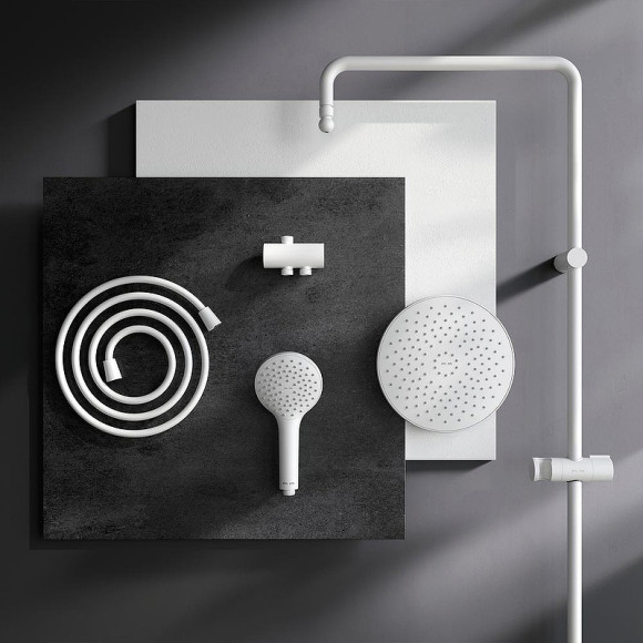 Душевая система AM.PM Gem F0790033 Белая матовая Душевая система AM.PM Gem F0790033 Белая матовая