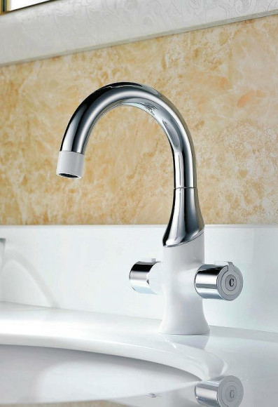 Смеситель для раковины Gappo G49 G1049 Белый Хром