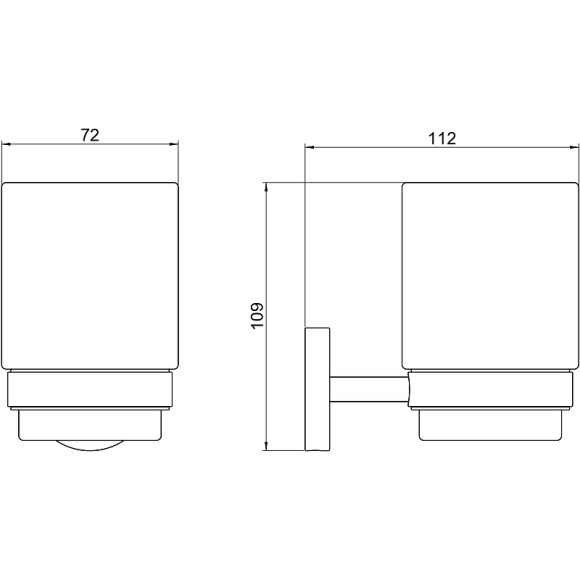 Стакан для зубных щеток Aquatek Бетта AQ4604MB Черный матовый Стакан для зубных щеток Aquatek Бетта AQ4604MB Черный матовый